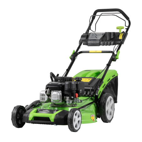 Dellonda Tondeuse à gazon à essence automotrice avec réglage de la hauteur et sac à herbe, moteur 4 temps 171 cc 20"/51 cm