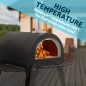 Dellonda Large Outdoor Wood-Fired Pizza Oven & Smoker with Side Shelves & Stand