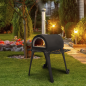 Dellonda Large Outdoor Wood-Fired Pizza Oven & Smoker with Side Shelves & Stand