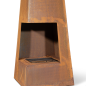 Dellonda Chiminea, poêle à bois, chauffage pour extérieur L45 cm x H150 cm, acier Corten