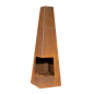 Dellonda Chiminea, poêle à bois, chauffage pour extérieur L45 cm x H150 cm, acier Corten