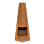 Dellonda Chiminea, poêle à bois, chauffage pour extérieur L45 cm x H150 cm, acier Corten