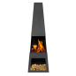 Dellonda Outdoor Chiminea Fireplace Fire Pit Heater Firewood Storage Black Steel