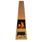 Dellonda Outdoor Chiminea Fireplace Heater Firewood Storage - Corten Steel