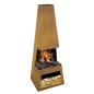 Dellonda Outdoor Chiminea Fireplace Heater Firewood Storage - Corten Steel