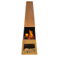 Dellonda Outdoor Chiminea Fireplace Heater Firewood Storage - Corten Steel