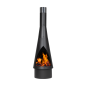 Dellonda Outdoor Chiminea, Fireplace, Fire Pit, Heater, Durable, Black Steel