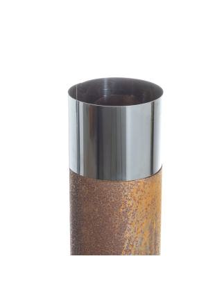 Dellonda Outdoor/Garden/Patio Conical Chiminea, Fireplace, Fire Pit, Heater, H127cm - Corten Steel