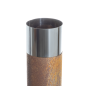 Dellonda Outdoor/Garden/Patio Conical Chiminea, Fireplace, Fire Pit, Heater, H127cm - Corten Steel