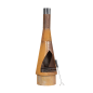 Dellonda Outdoor/Garden/Patio Conical Chiminea, Fireplace, Fire Pit, Heater, H127cm - Corten Steel