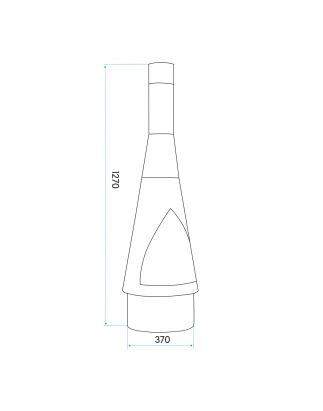 Cheminée conique Dellonda pour extérieur/jardin/terrasse, cheminée, foyer, chauffage, H127 cm – Acier Corten