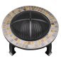 Dellonda 30" Deluxe Traditional Style Fire Pit/Fireplace/Outdoor Heater - Slate