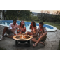 Dellonda 30" Deluxe Traditional Style Fire Pit/Fireplace/Outdoor Heater - Slate