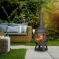 Dellonda Deluxe 360° Chiminea/Fire Pit/Outdoor Heater - Antique Bronze Finish - DG112