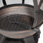 Dellonda Deluxe 360° Chiminea/Fire Pit/Outdoor Heater - Antique Bronze Finish - DG112