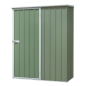 Dellonda Galvanized Steel Garden/Outdoor/Storage Shed, 1.5 x 0.8 x 1.9m, Pent Style Roof - Green