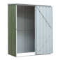 Dellonda Galvanized Steel Garden/Outdoor/Storage Shed, 1.5 x 0.8 x 1.9m, Pent Style Roof - Green