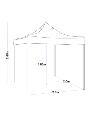 Tonnelle escamotable Dellonda Premium 2 x 2 m, robuste, revêtement PVC, tissu résistant à l'eau, fourni avec sac de transport, c