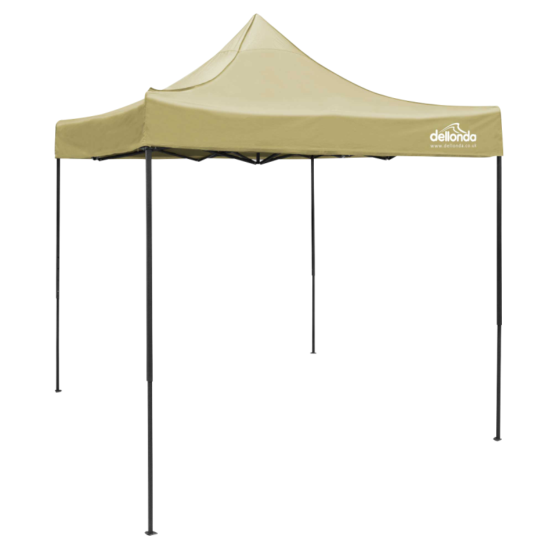 Dellonda Premium 2x2m Pop-Up Gazebo, Heavy Duty, PVC Coated, Water Resistant Fabric, Supplied with Carry Bag, Rope, Stakes & Wei