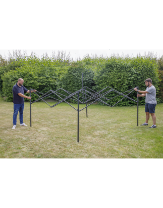 Dellonda Premium 2x2m Pop-Up Gazebo, Heavy Duty, PVC Coated, Water Resistant Fabric, Supplied with Carry Bag, Rope, Stakes & Wei