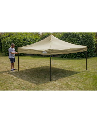 Tonnelle escamotable Dellonda Premium 2 x 2 m, robuste, revêtement PVC, tissu résistant à l'eau, fourni avec sac de transport, c