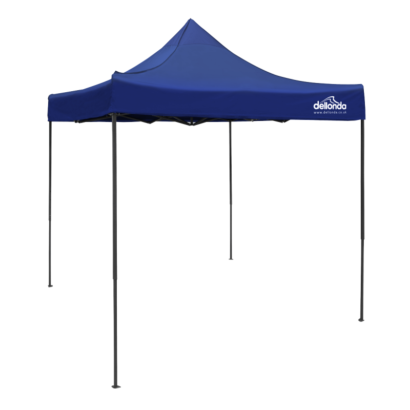 Dellonda Premium 2x2m Pop-Up Gazebo, Heavy Duty, PVC Coated, Water Resistant Fabric, Supplied with Carry Bag, Rope, Stakes & Wei