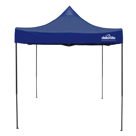 Tonnelle escamotable Dellonda Premium 2 x 2 m, robuste, revêtement PVC, tissu résistant à l'eau, fourni avec sac de transport, c