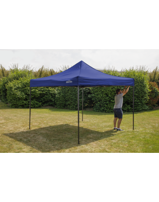 Dellonda Premium 2x2m Pop-Up Gazebo, Heavy Duty, PVC Coated, Water Resistant Fabric, Supplied with Carry Bag, Rope, Stakes & Wei