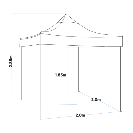 Tonnelle escamotable Dellonda Premium 2 x 2 m, très résistante, revêtement PVC, tissu résistant à l'eau, fourni avec sac de tran