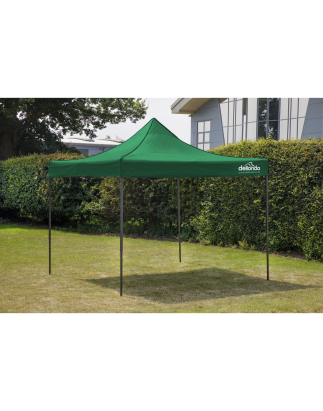 Dellonda Premium 2x2m Pop-Up Gazebo, Heavy Duty, PVC Coated, Water Resistant Fabric, Supplied with Carry Bag, Rope, Stakes & Wei