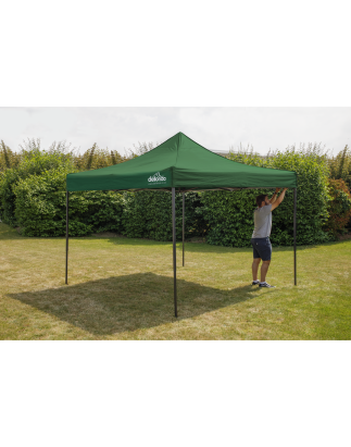 Dellonda Premium 2x2m Pop-Up Gazebo, Heavy Duty, PVC Coated, Water Resistant Fabric, Supplied with Carry Bag, Rope, Stakes & Wei