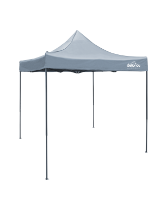 Dellonda Premium 2x2m Pop-Up Gazebo, Heavy Duty, PVC Coated, Water Resistant Fabric, Supplied with Carry Bag, Rope, Stakes & Wei