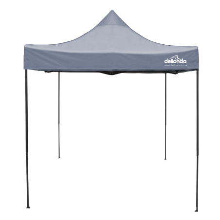 Dellonda Premium 2x2m Pop-Up Gazebo, Heavy Duty, PVC Coated, Water Resistant Fabric, Supplied with Carry Bag, Rope, Stakes & Wei