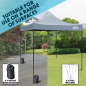 Dellonda Premium 2x2m Pop-Up Gazebo, Heavy Duty, PVC Coated, Water Resistant Fabric, Supplied with Carry Bag, Rope, Stakes & Wei