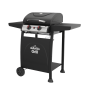 Dellonda 2 Burner Gas BBQ Grill with Ignition & Thermometer - Black/Stainless Steel