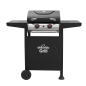 Dellonda 2 Burner Gas BBQ Grill with Ignition & Thermometer - Black/Stainless Steel