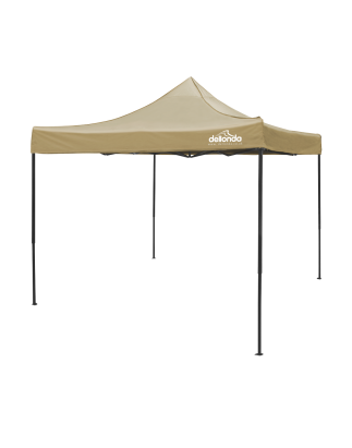 Tonnelle escamotable Dellonda Premium 3 x 3 m, revêtement PVC, tissu résistant à l'eau, fourni avec sac de transport, corde, piq