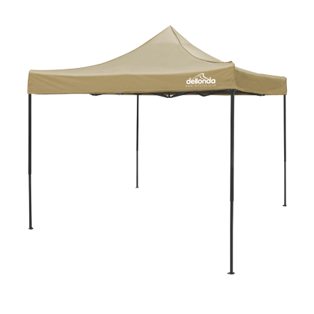 Tonnelle escamotable Dellonda Premium 3 x 3 m, revêtement PVC, tissu résistant à l'eau, fourni avec sac de transport, corde, piq