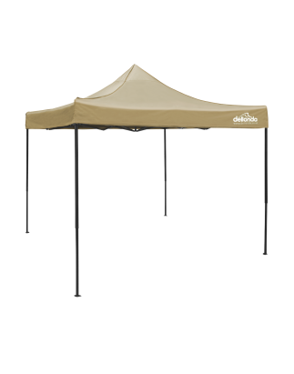 Tonnelle escamotable Dellonda Premium 3 x 3 m, revêtement PVC, tissu résistant à l'eau, fourni avec sac de transport, corde, piq