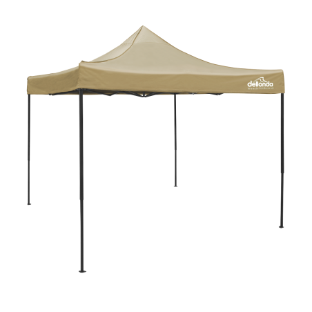 Tonnelle escamotable Dellonda Premium 3 x 3 m, revêtement PVC, tissu résistant à l'eau, fourni avec sac de transport, corde, piq