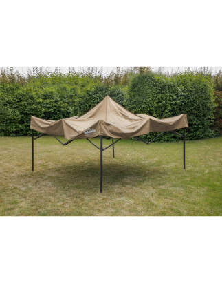 Tonnelle escamotable Dellonda Premium 3 x 3 m, revêtement PVC, tissu résistant à l'eau, fourni avec sac de transport, corde, piq