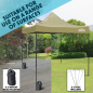 Dellonda Premium 3 x 3m Pop-Up Gazebo, PVC Coated, Water Resistant Fabric, Supplied with Carry Bag, Rope, Stakes & Weight Bags -