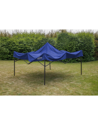 Tonnelle escamotable Dellonda Premium 3 x 3 m, revêtement PVC, tissu résistant à l'eau, fourni avec sac de transport, corde, piq