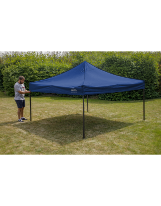 Dellonda Premium 3 x 3m Pop-Up Gazebo, PVC Coated, Water Resistant Fabric, Supplied with Carry Bag, Rope, Stakes & Weight Bags -