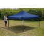 Tonnelle escamotable Dellonda Premium 3 x 3 m, revêtement PVC, tissu résistant à l'eau, fourni avec sac de transport, corde, piq