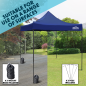 Dellonda Premium 3 x 3m Pop-Up Gazebo, PVC Coated, Water Resistant Fabric, Supplied with Carry Bag, Rope, Stakes & Weight Bags -