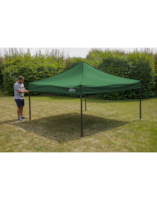 Dellonda Premium 3 x 3m Pop-Up Gazebo, PVC Coated, Water Resistant Fabric, Supplied with Carry Bag, Rope, Stakes & Weight Bags -