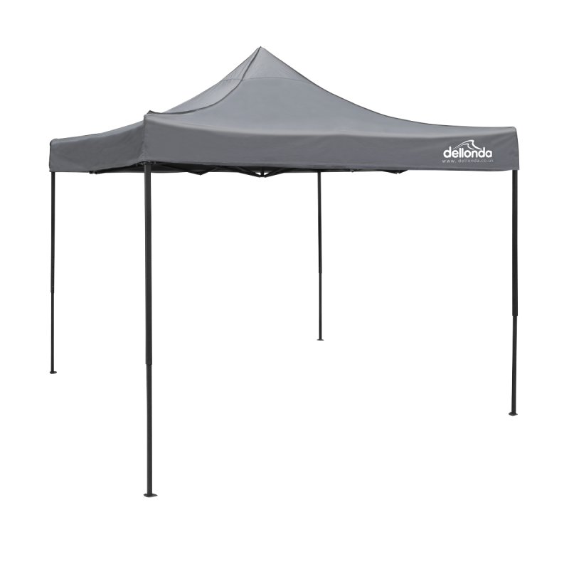 Tonnelle escamotable Dellonda Premium 3 x 3 m, revêtement PVC, tissu résistant à l'eau, fourni avec sac de transport, corde, piq