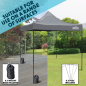 Dellonda Premium 3 x 3m Pop-Up Gazebo, PVC Coated, Water Resistant Fabric, Supplied with Carry Bag, Rope, Stakes & Weight Bags -