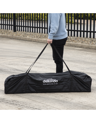 Tonnelle escamotable Dellonda Premium de 3 x 4,5 m, robuste, enduit de PVC, tissu résistant à l'eau, fourni avec sac de transpor